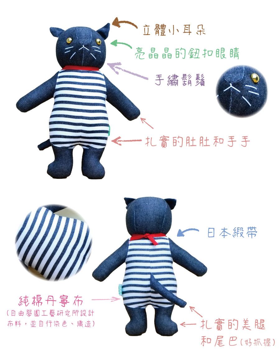 日本貓咪玩偶的細節